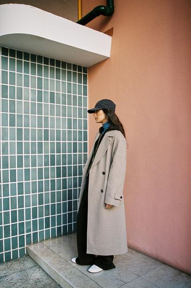 소프트 오버사이즈 코트 - Zara 베이지