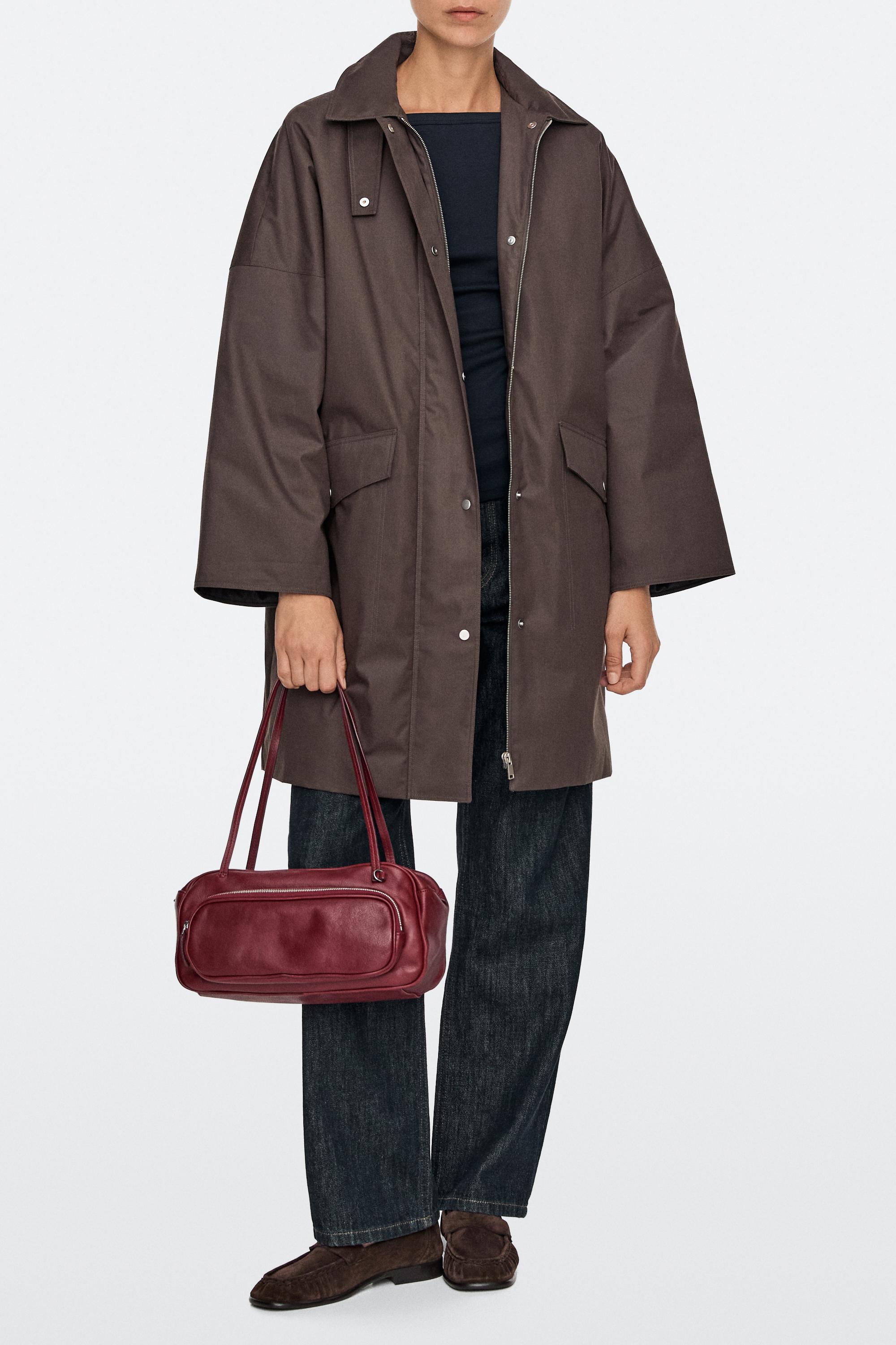 Sac bowling moyen en cuir nappa