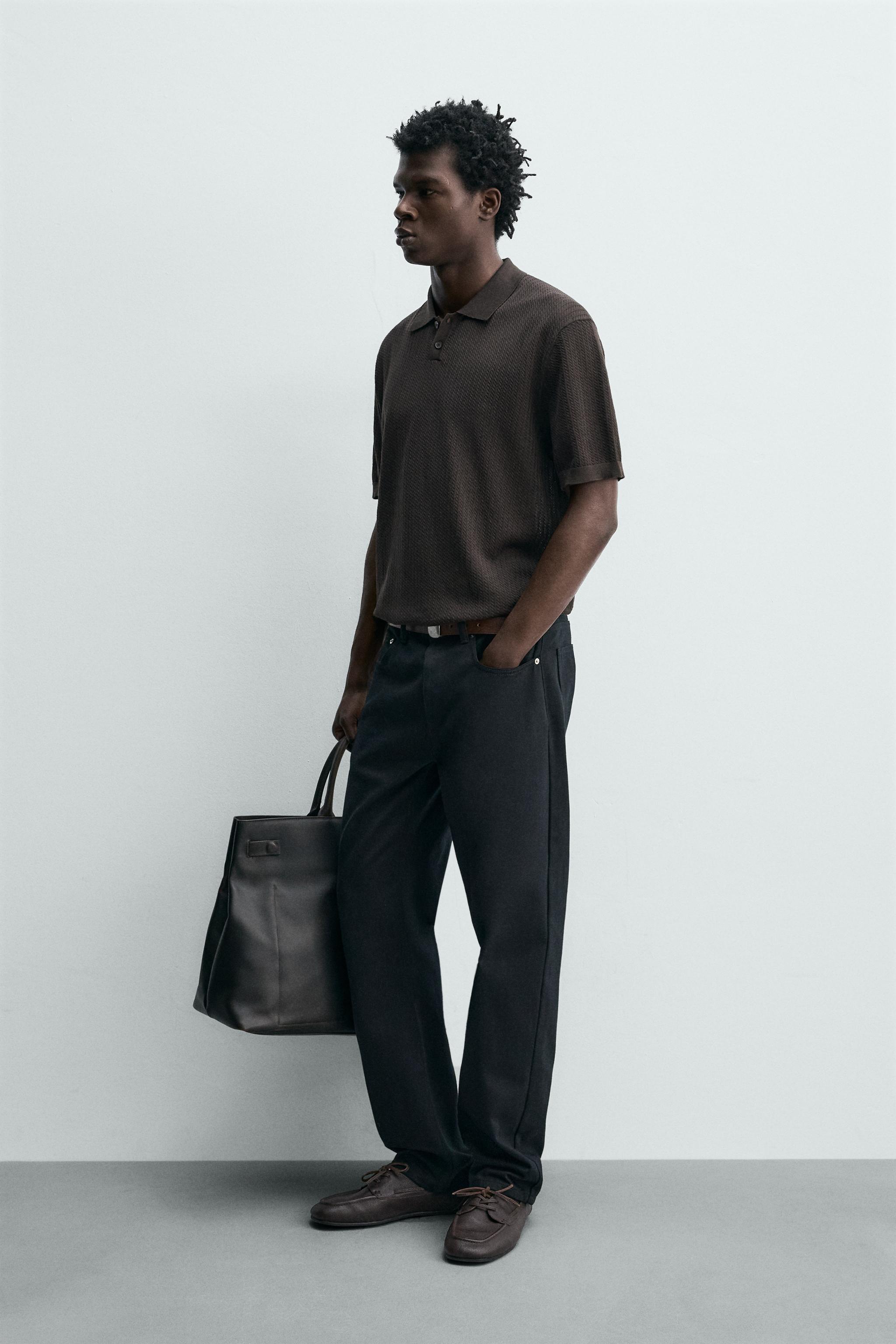 POLO REGULAR FIT EN MAILLE STRUCTURÉE