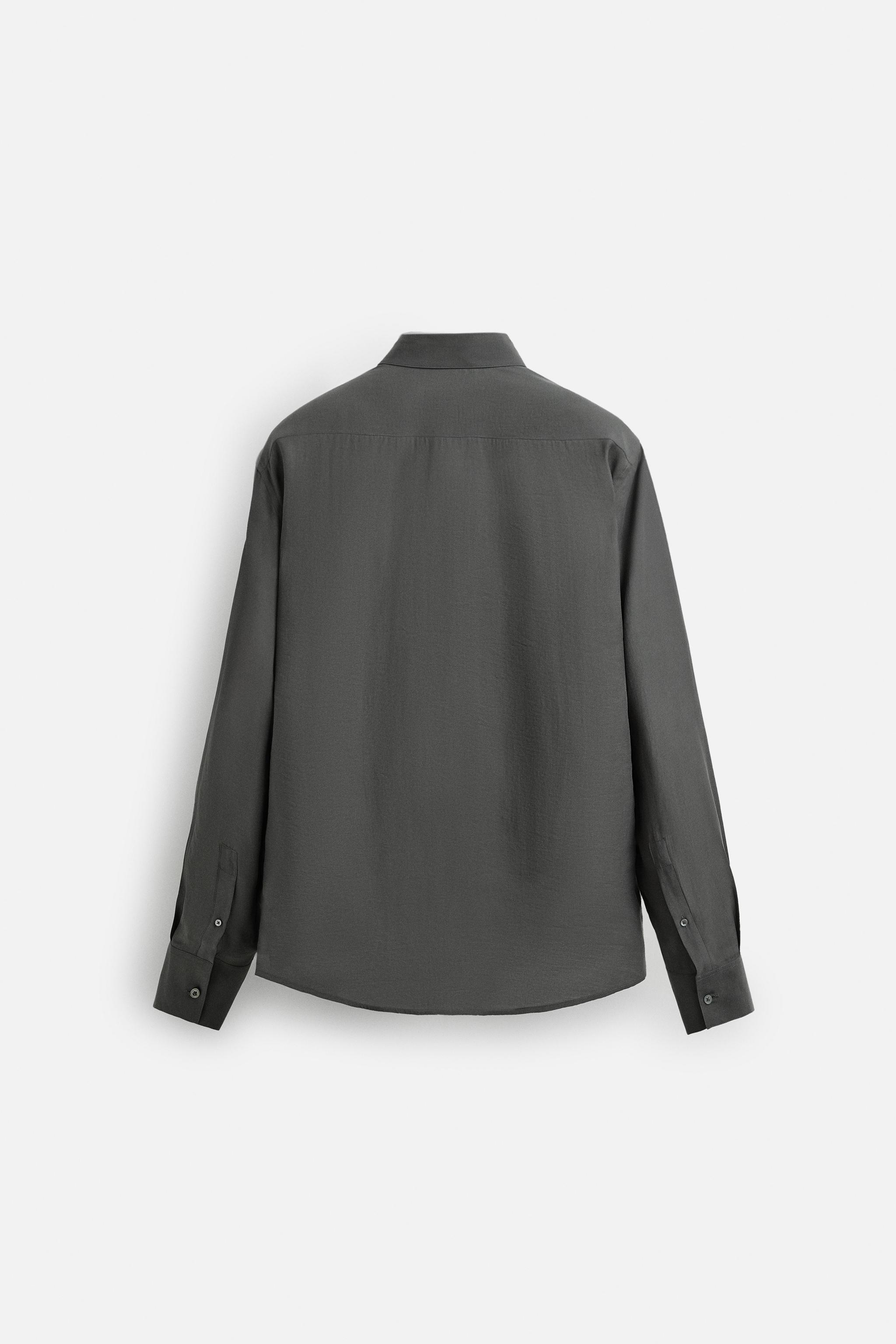 【ZARA】フルイドシャツ - LIMITED EDITION 4200/068/807 フルイドシャツ - LIMITED EDITION - カーボングレー | ZARA