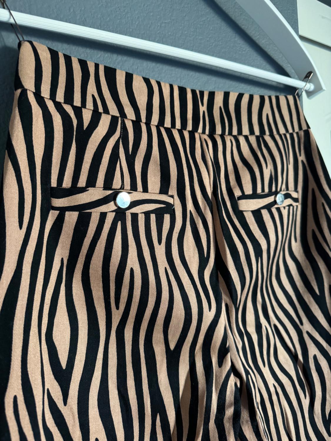TWO-TONED PRINTED PANTS - Image 4