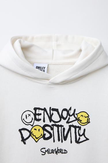 SMILEYWORLD® PRINTED HOODIE - White by Zara - Image 2