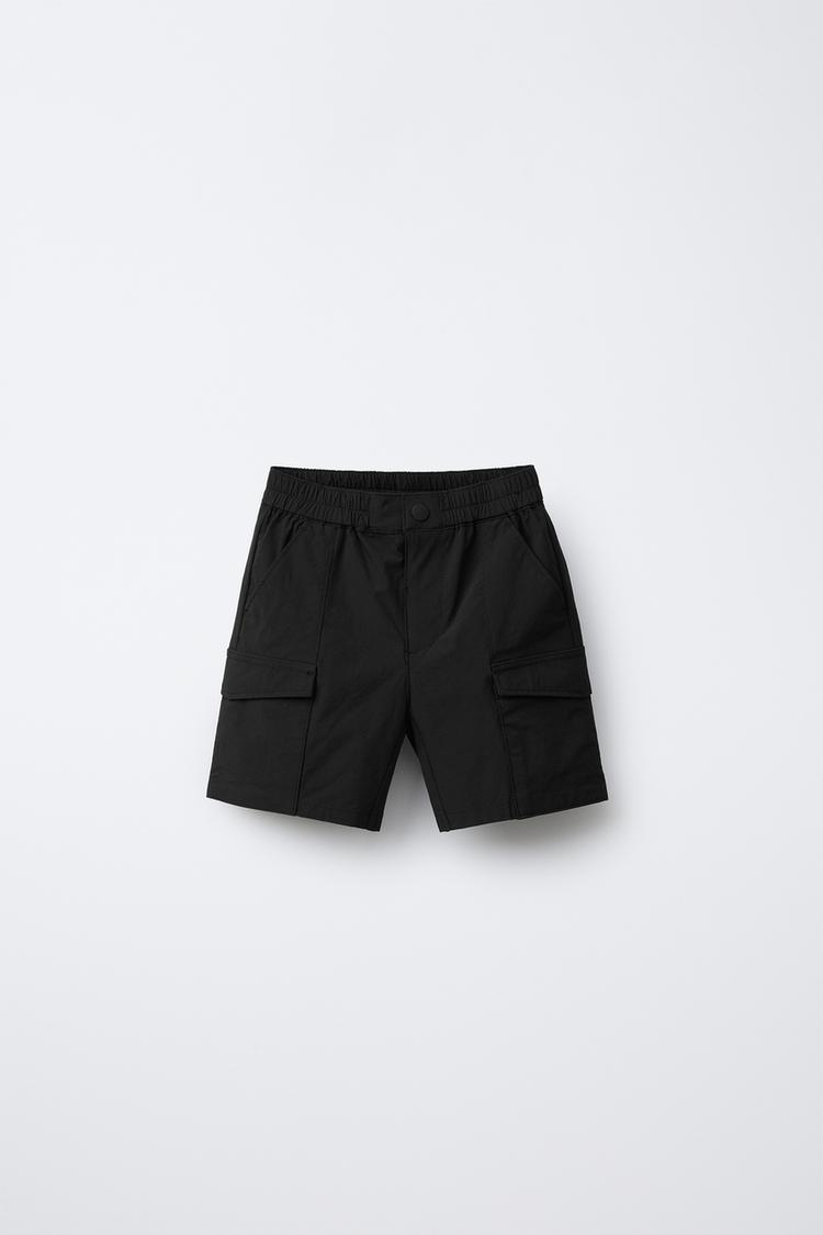 テクニカルファブリックバミューダパンツ - ブラック | ZARA Japan / 日本