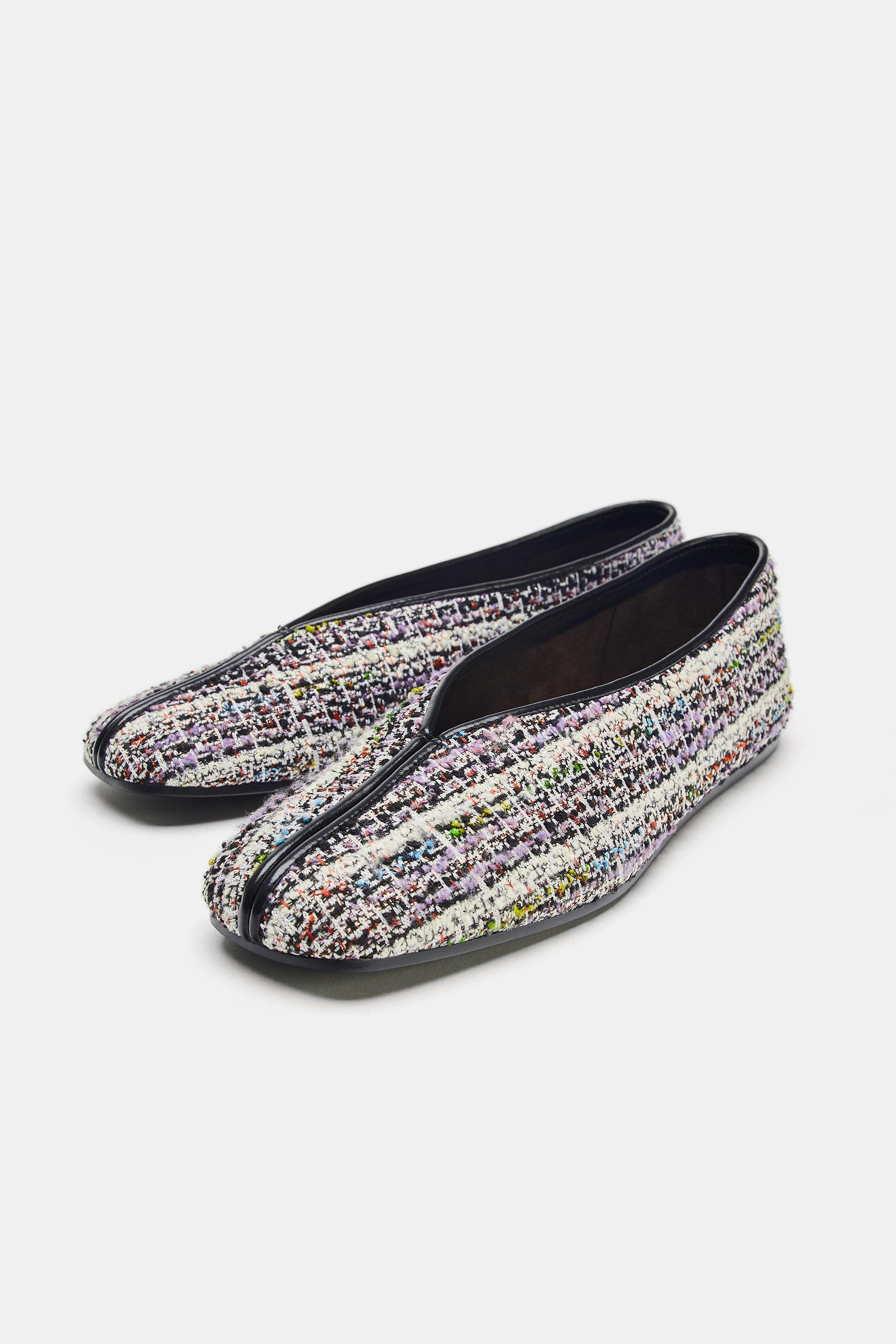 Обувь Zara FABRIC BALLET FLATS — фото 5