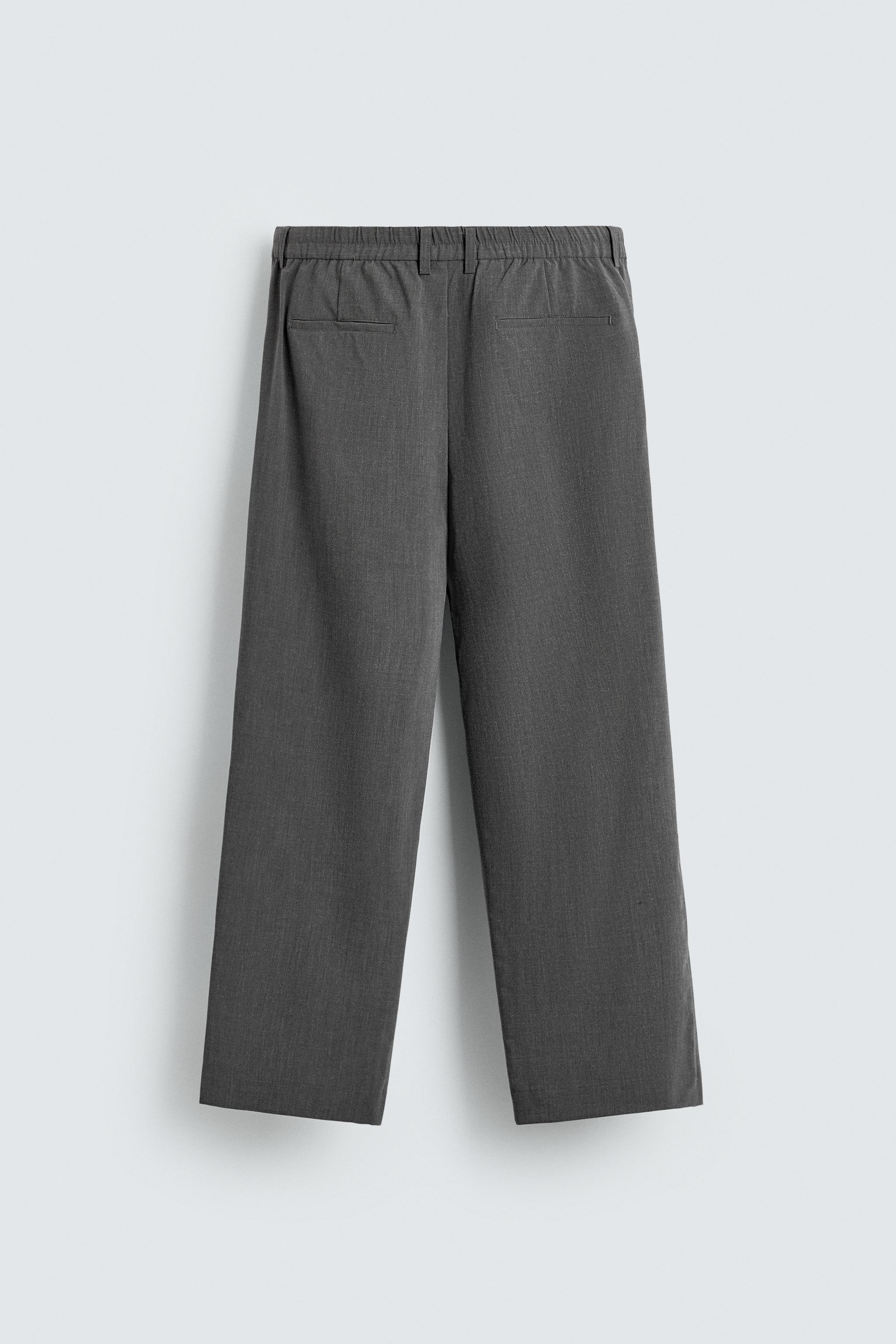 WIDE-LEG PLEATED TROUSERS - Black | ZARA Spain