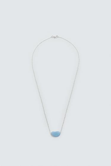 QUARTZ CHARM CHAIN - Sky blue by Zara