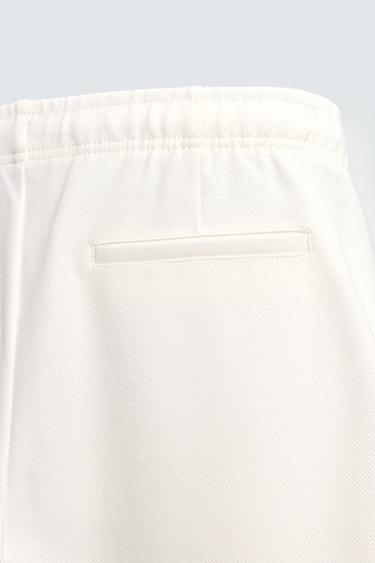 PANTALON STYLE JOGGING CONFORT - Blanc cassé de Zara - Image 7