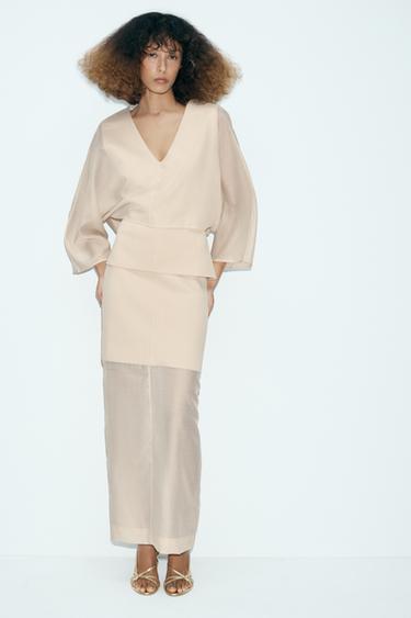 CONTRAST KNIT TOP - Ecru by Zara