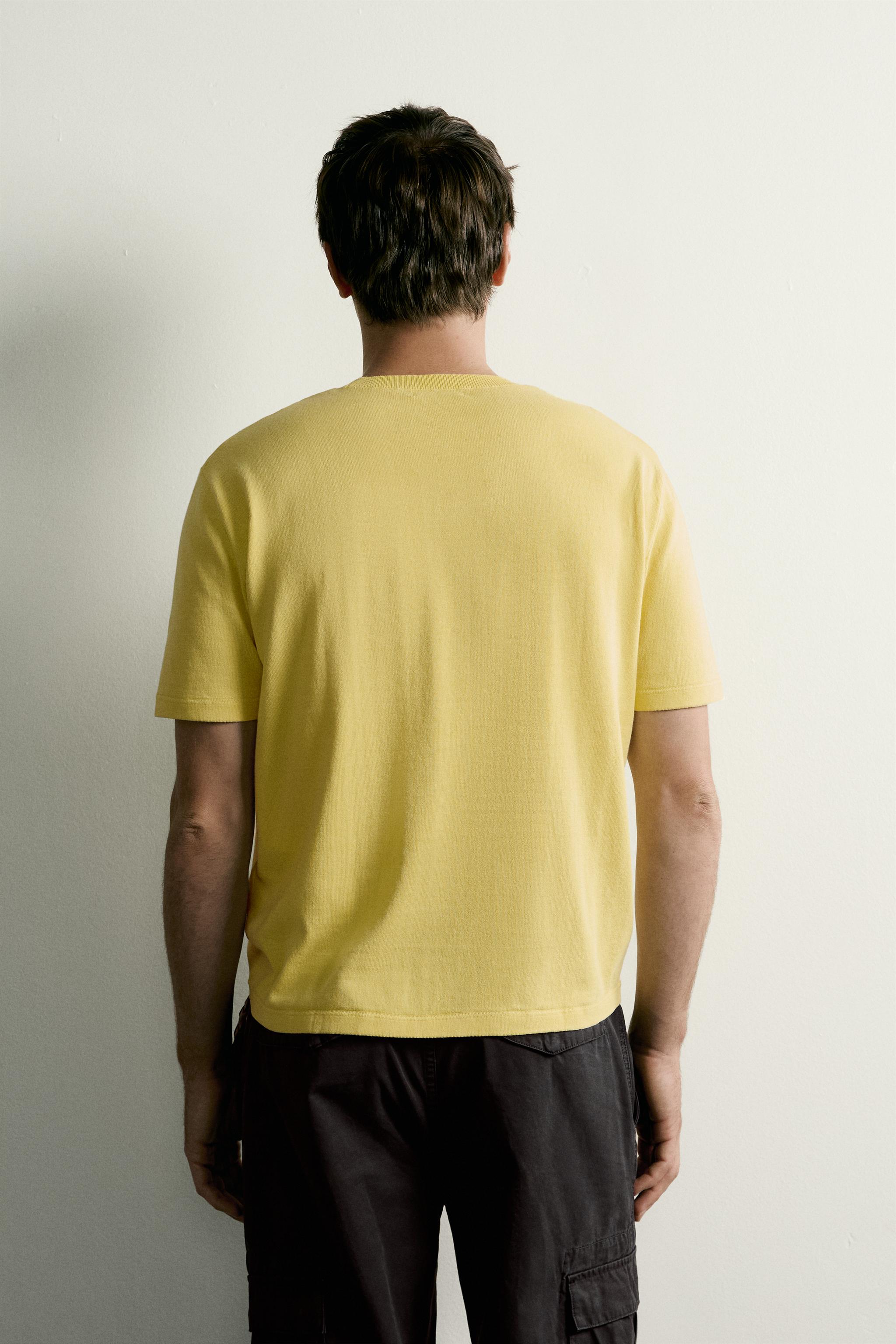 Zara REGULAR FIT ÖRGÜ T-SHIRT görsel 3