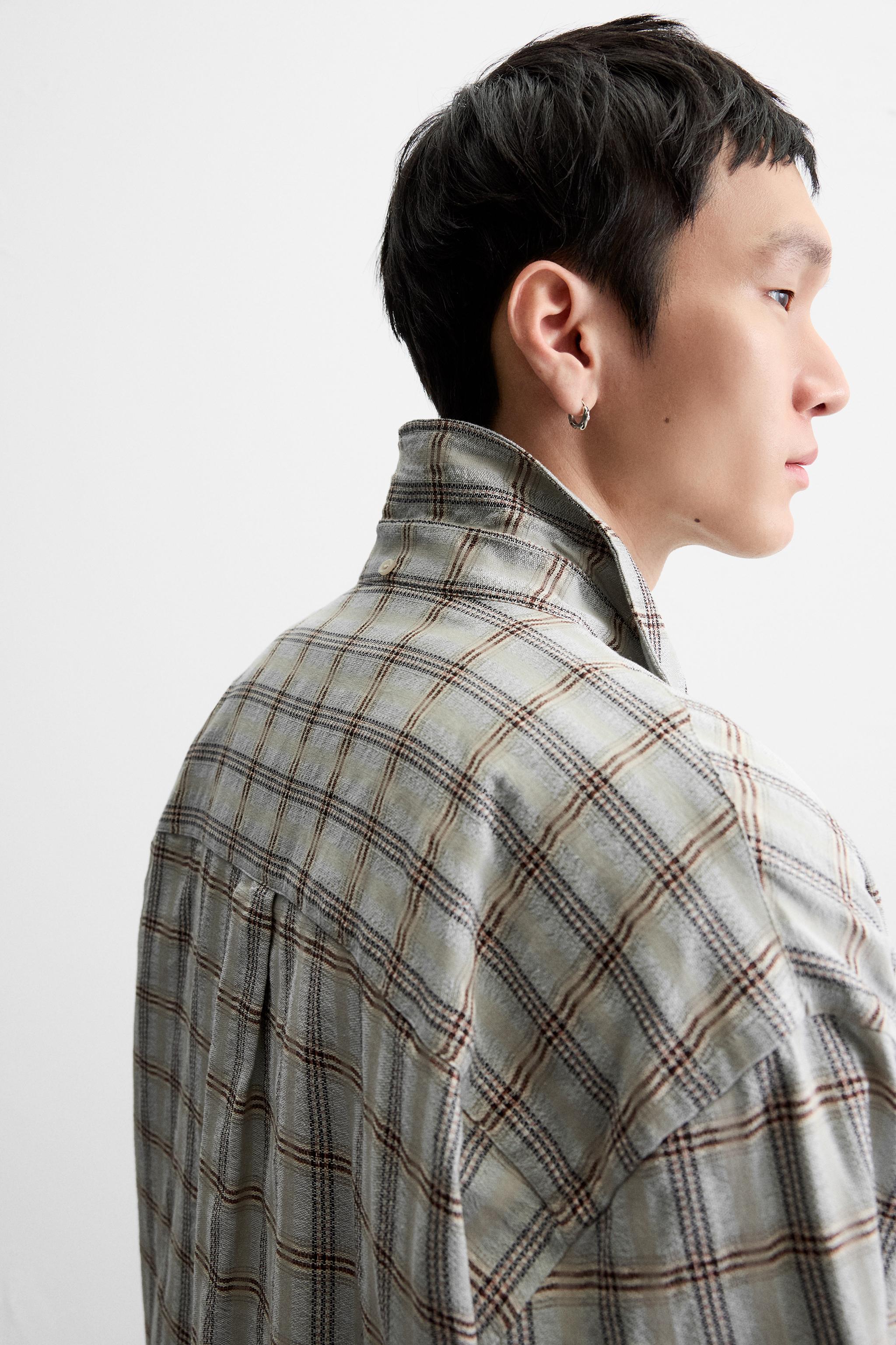 TEXTURED PLAID SHIRT - Green | ZARA United States TEXTURED PLAID SHIRT - Green | ZARA United States