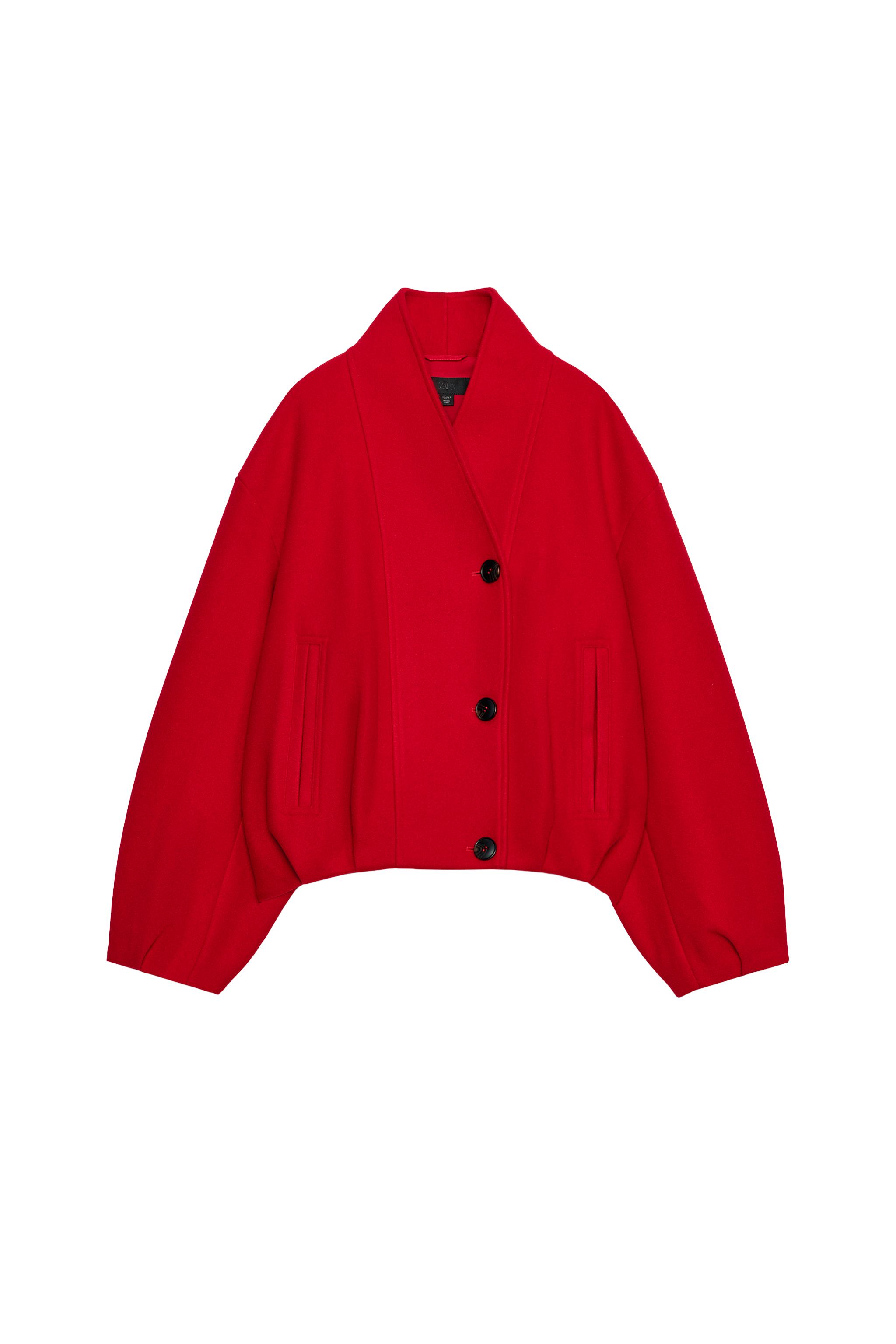 ソフトダブルブレストジャケット - レッド | ZARA Japan / 日本