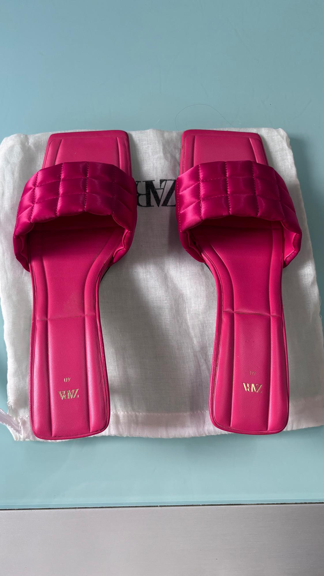 SATIN MULES WITH PADDED DETAIL - Image 7