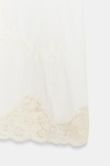 TOP STYLE LINGERIE EN DENTELLE ZW COLLECTION - Blanc cassé de Zara - Image 8