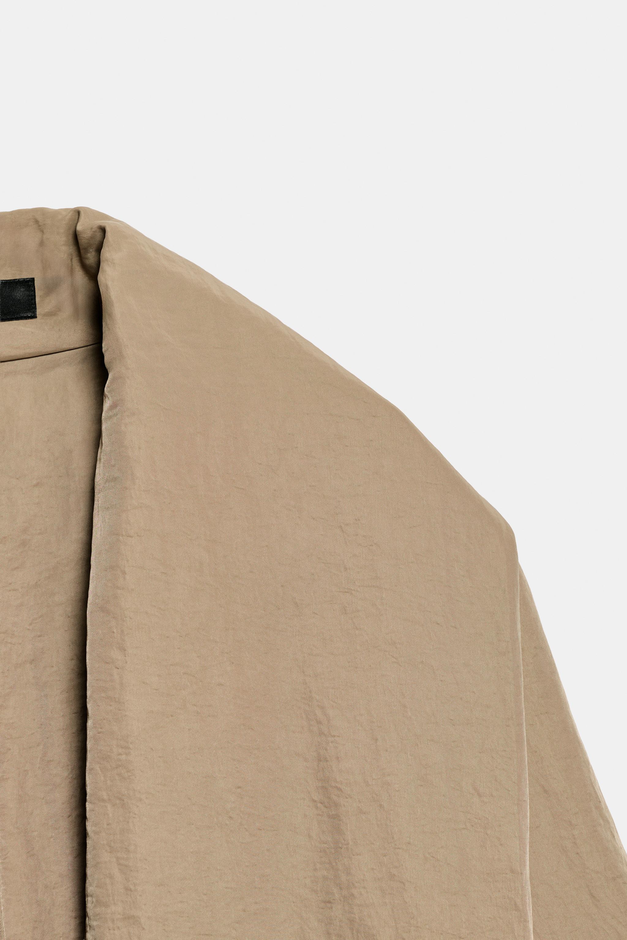 Zara ZW COLLECTION KEMERLİ TRENÇKOT görsel 6