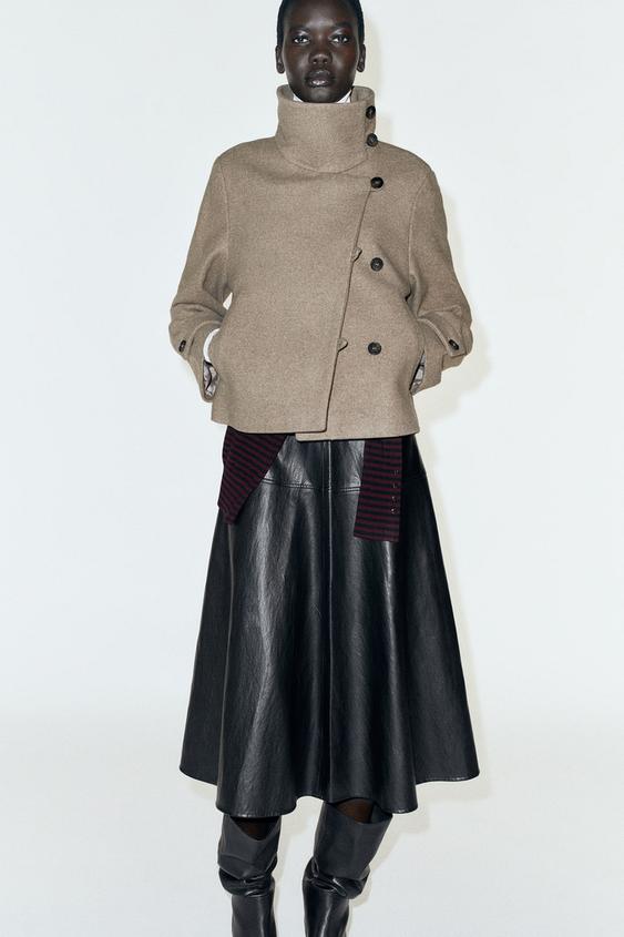 SOFT DOUBLE-BREASTED JACKET - camel by Zara - Image 1