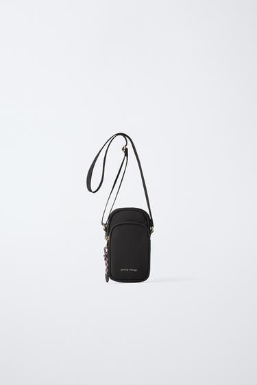 Zara BASIC CELL PHONE BAG - Black - Image 0
