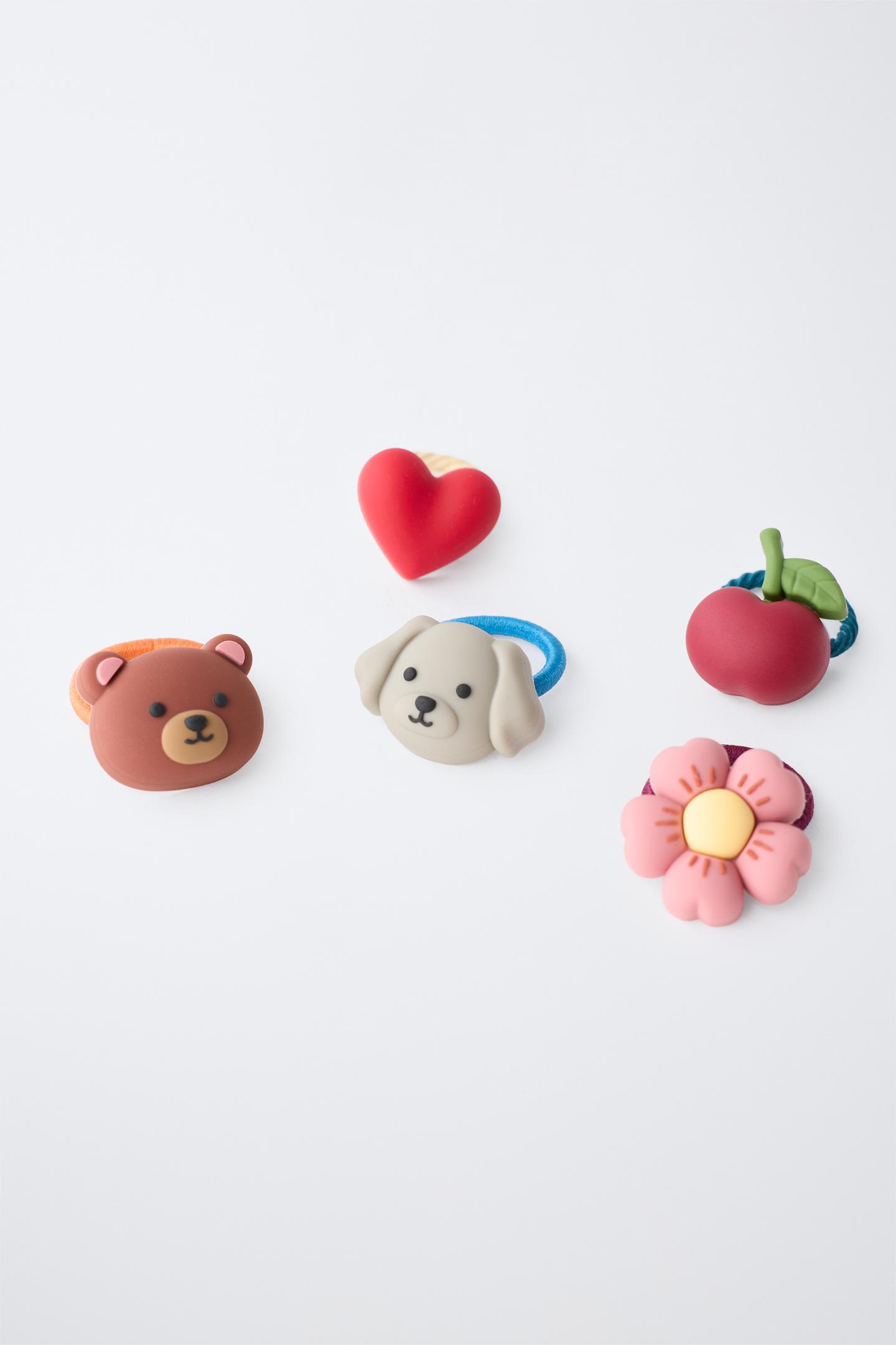 Детские кольца Zara 5-PACK OF Shaped, цвет: Разноцветный — фото 2