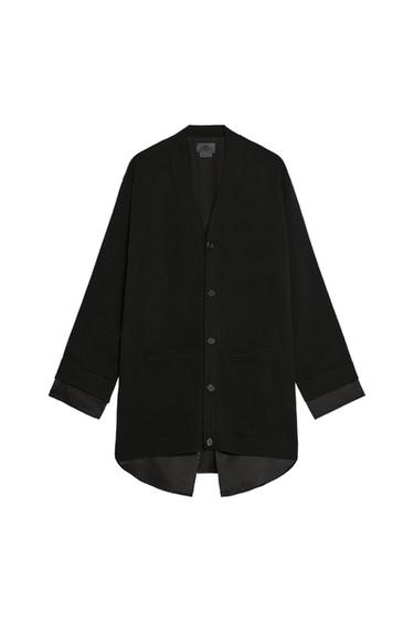 STEVEN MEISEL COMBINED KNIT CARDIGAN
