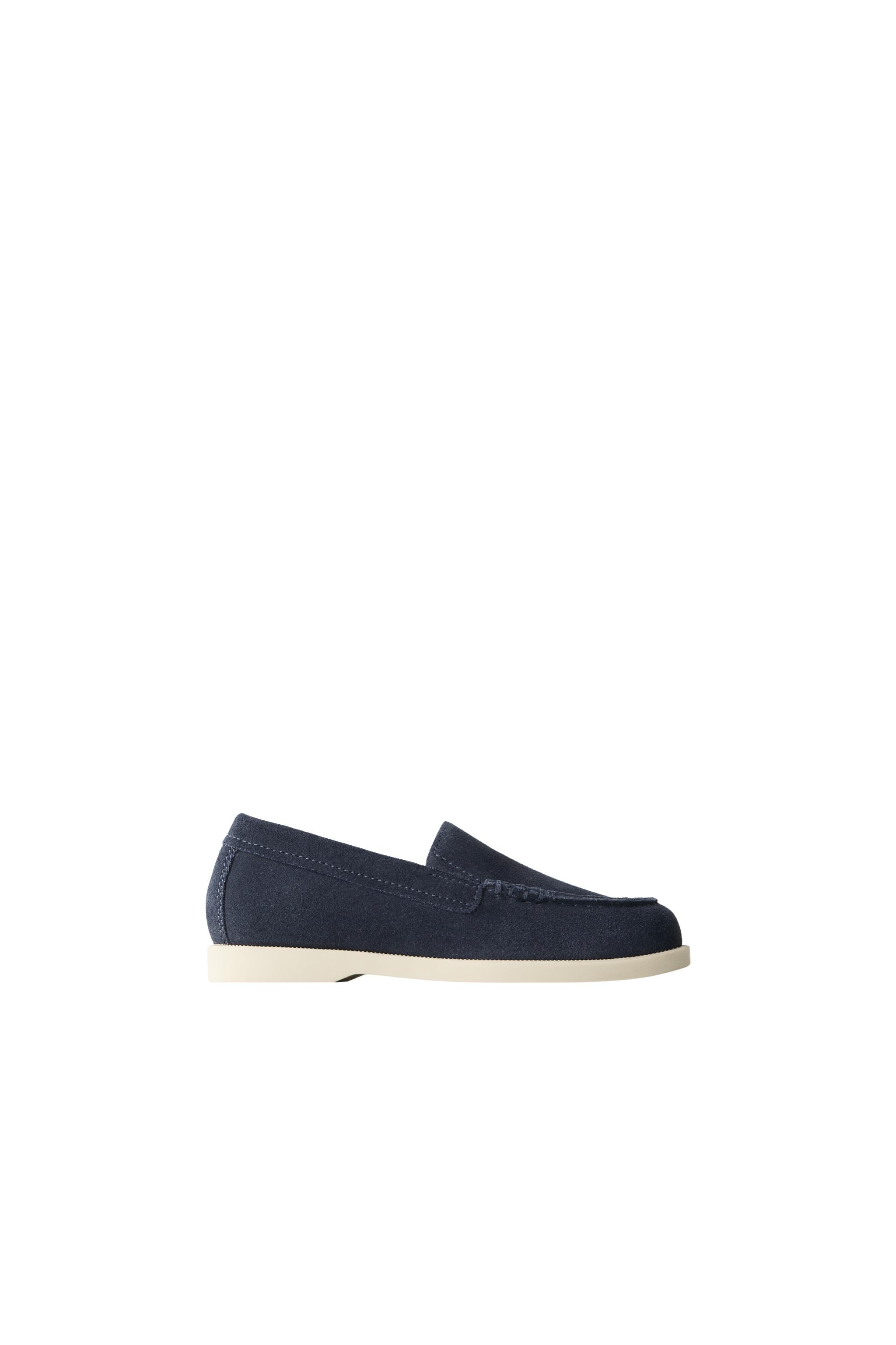 新品★ブルーレーベル ★ローファー★24㎝ レザーローファー - ブルー | ZARA Japan / 日本