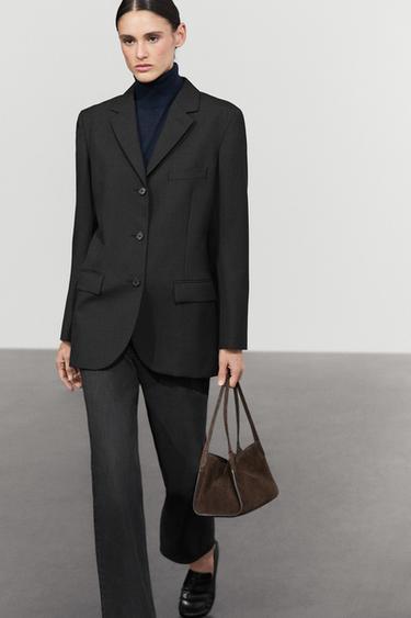 Three-button wool blazer — Cobalt 1