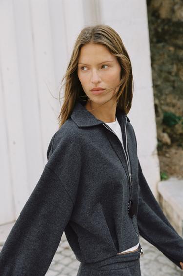 SOFT TWILL JACKET - Grey marl by Zara
