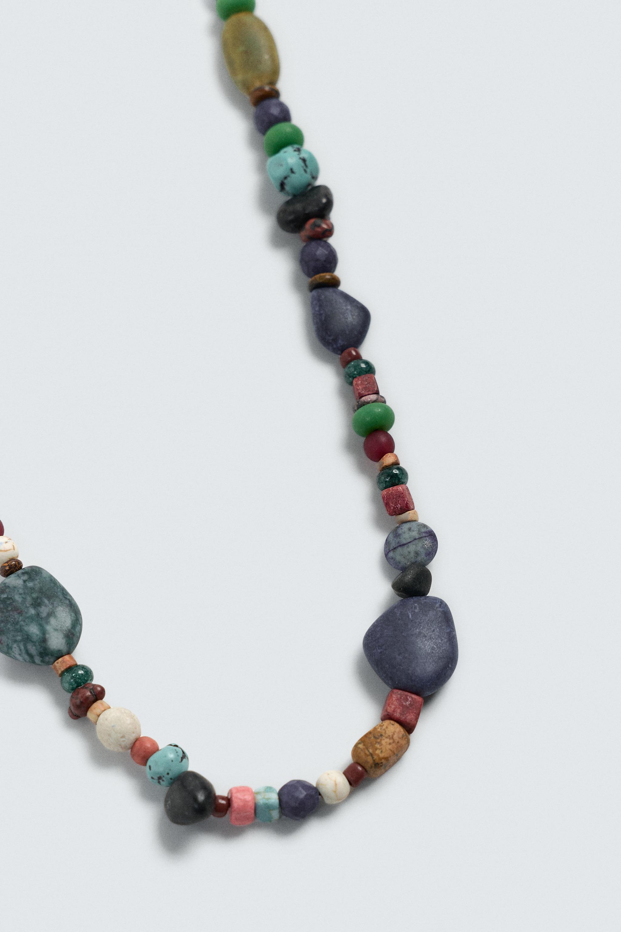 BEADED STONE NECKLACE AARON LEVINE X ZARA