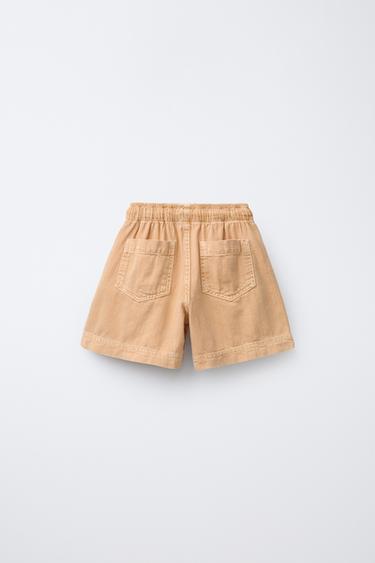 SHORT À TAILLE PLISSÉE - Orange de Zara - Image 1