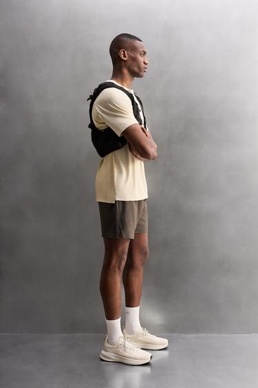COLOUR BLOCK RUNNING SHORTS - Brown by Zara - Image 3