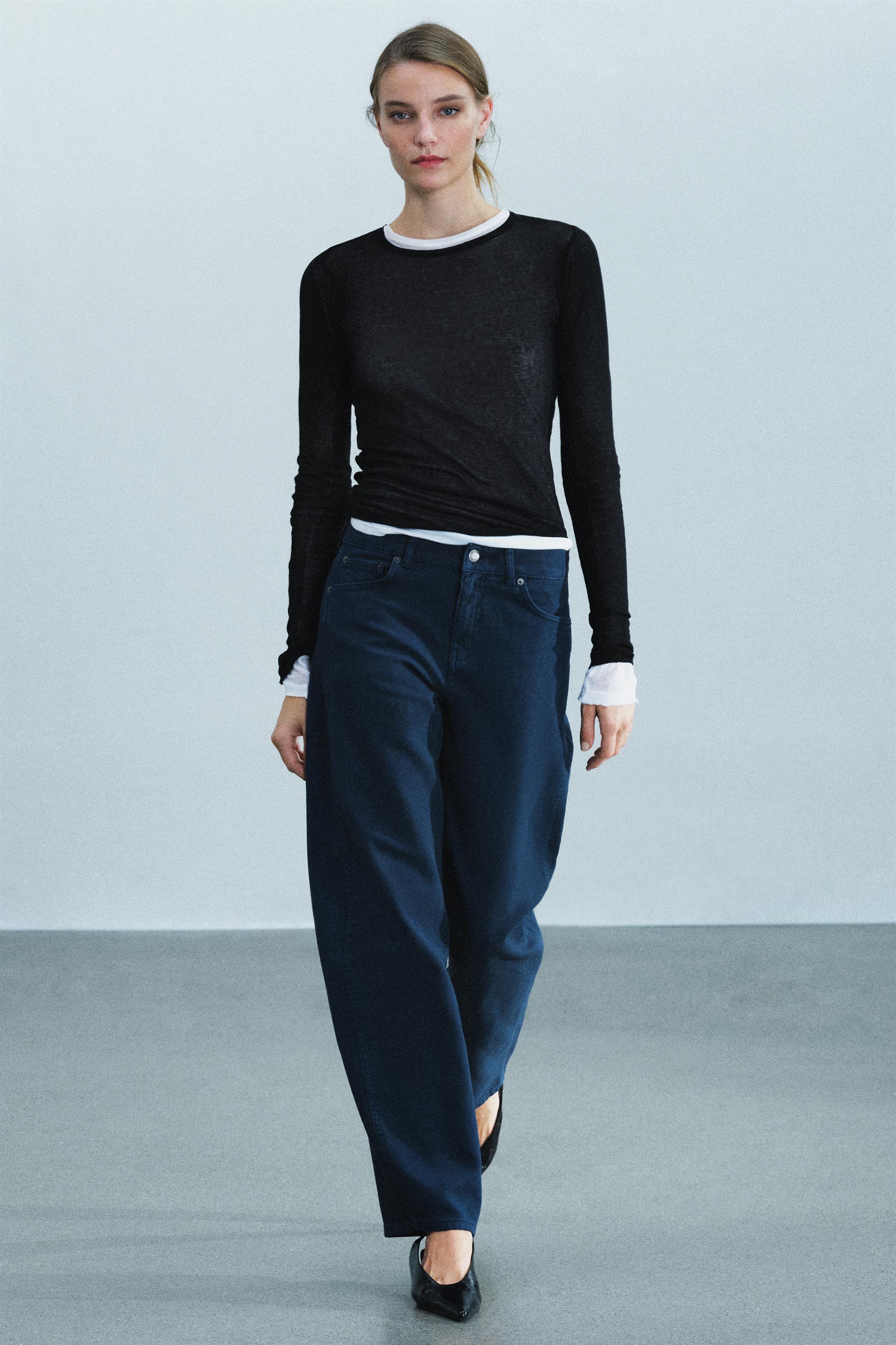 Zara ZW COLLECTION CURVED ORTA BEL JEAN