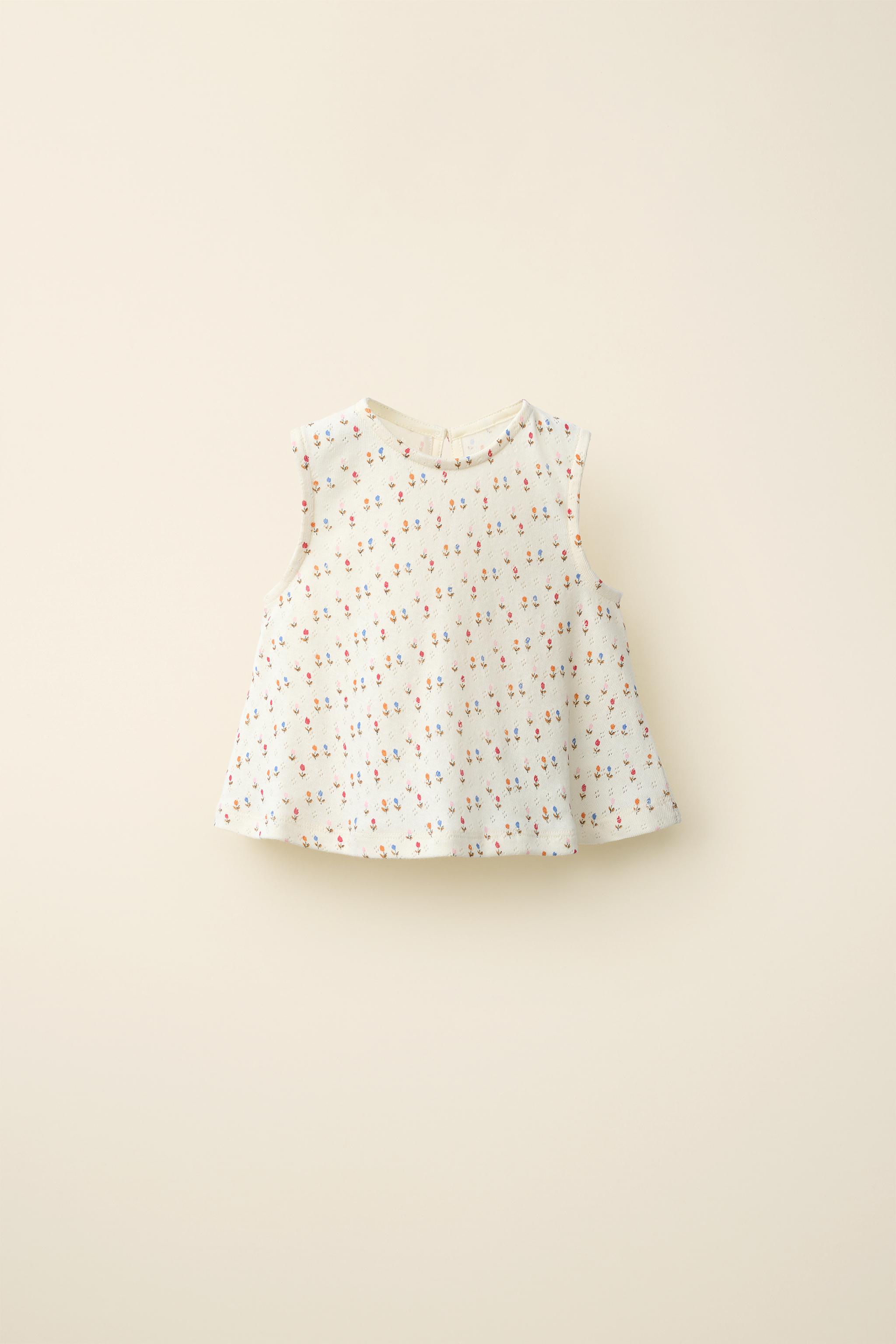 Детские футболки Zara TULIP POINTELLE T-SHIRT CREATED BY CARAMEL LONDON X — фото 3