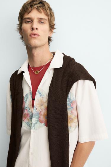 FLORAL PRINT SHIRT - Grey by Zara - Image 4
