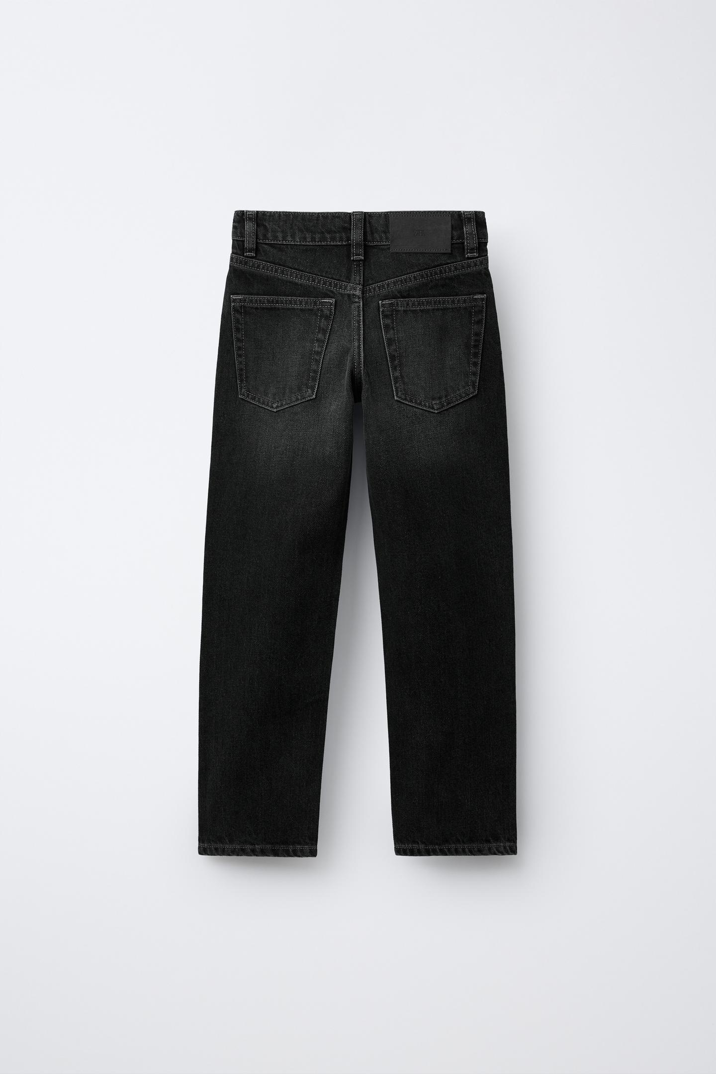 Детские джинсы Zara Straight Leg, цвет: Чёрный — фото 2