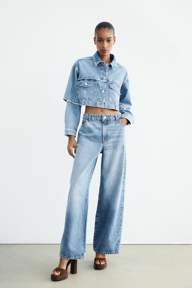 CROPPED Z1975 DENIM SHIRT - Mid-blue by Zara - Image 0