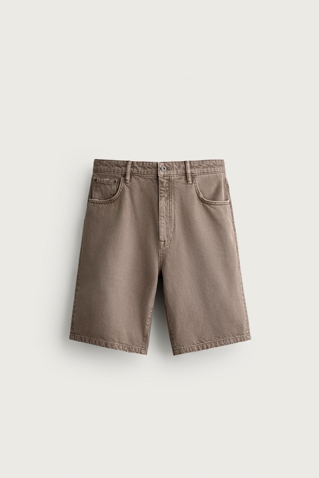 RELAXED FIT DENIM BERMUDA SHORTS