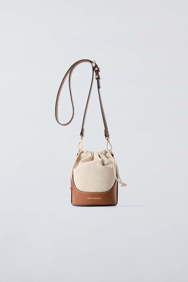 Zara BUCKET BAG - Brown - Image 0