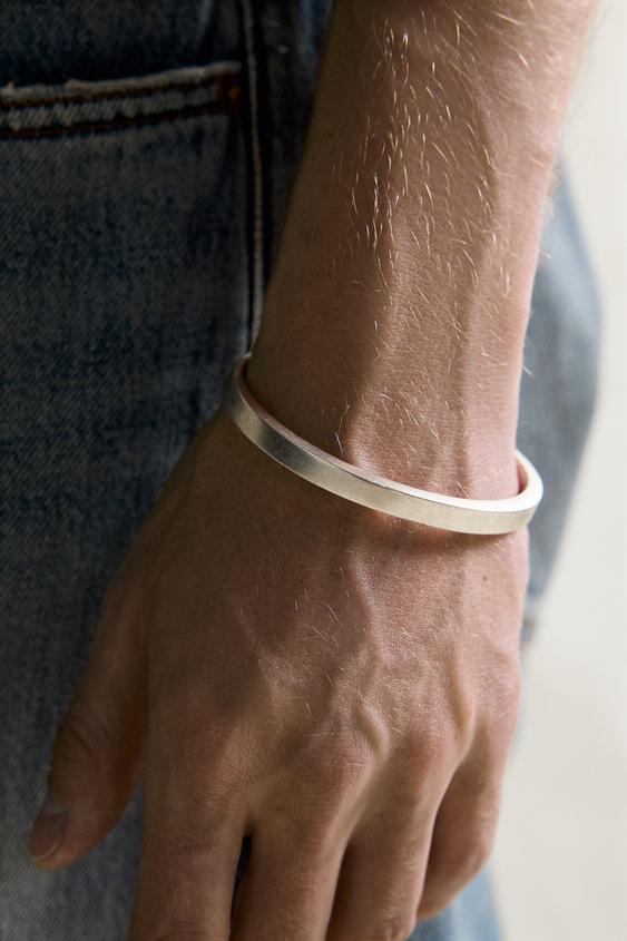 RIGID STONE BRACELET - Silver by Zara - Image 1