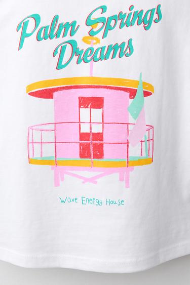 T-SHIRT IMPRIMÉ CABINE - Blanc de Zara - Image 3