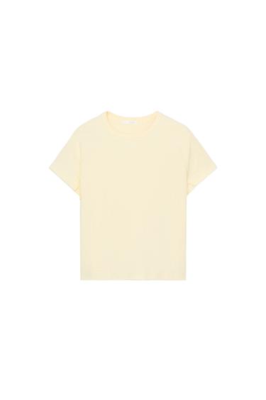 COTTON SHORT SLEEVE T-SHIRT - Yellow by Zara