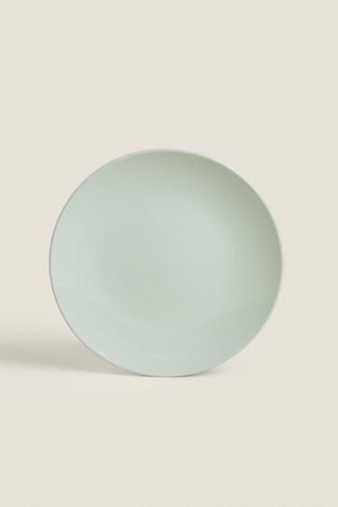 Set Assiette 22 Cm Et Bol 14 Cm Bouchara - Grès HÉLOISE Vert Laurier - Neuf