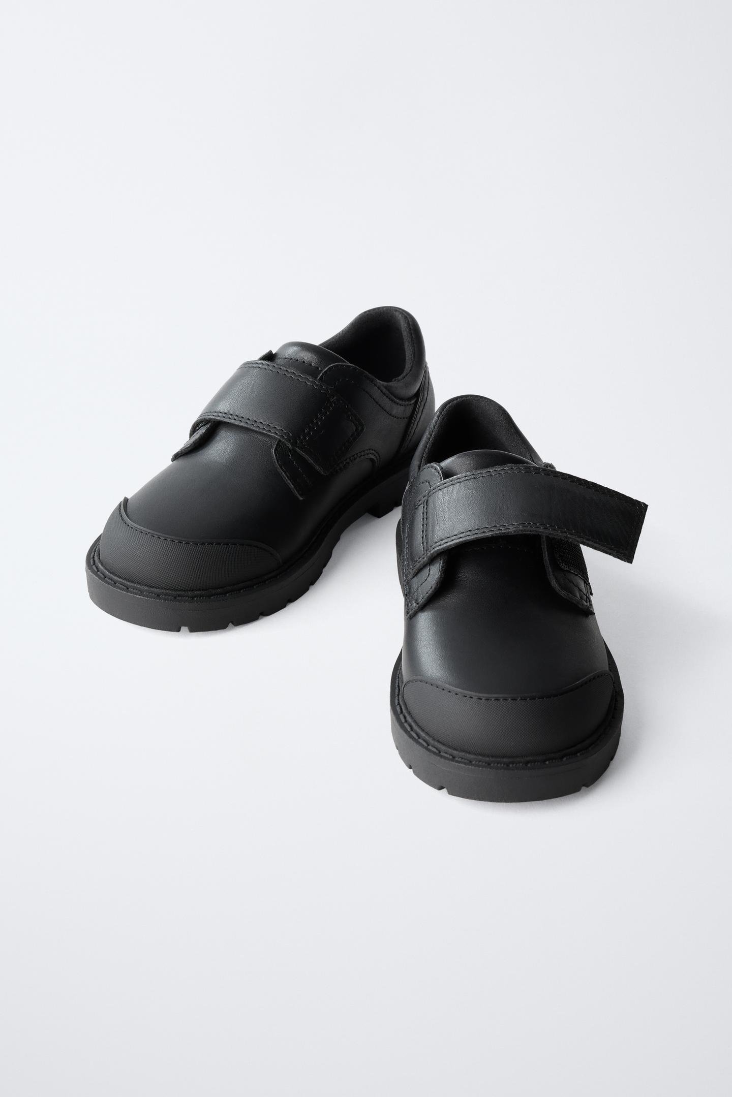 Обувь Zara Leather School Shoes для детей, цвет: Чёрный — фото 4