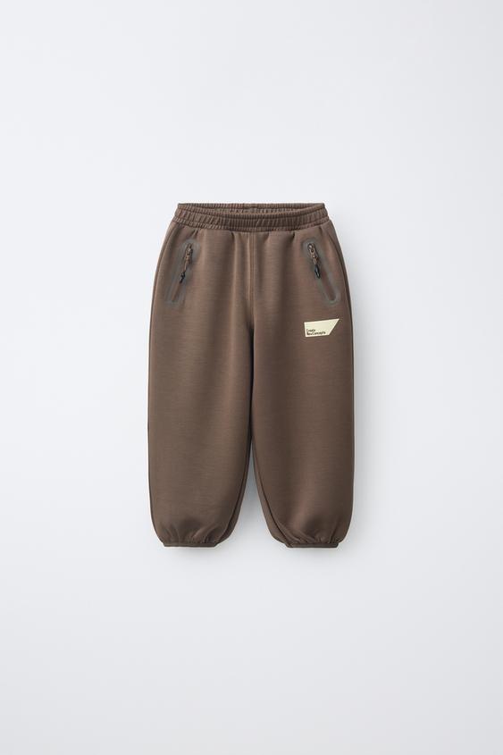 JOGGINGHOSE AUS INTERLOCK-SWEATSTOFF - Braun von Zara - Bild 0