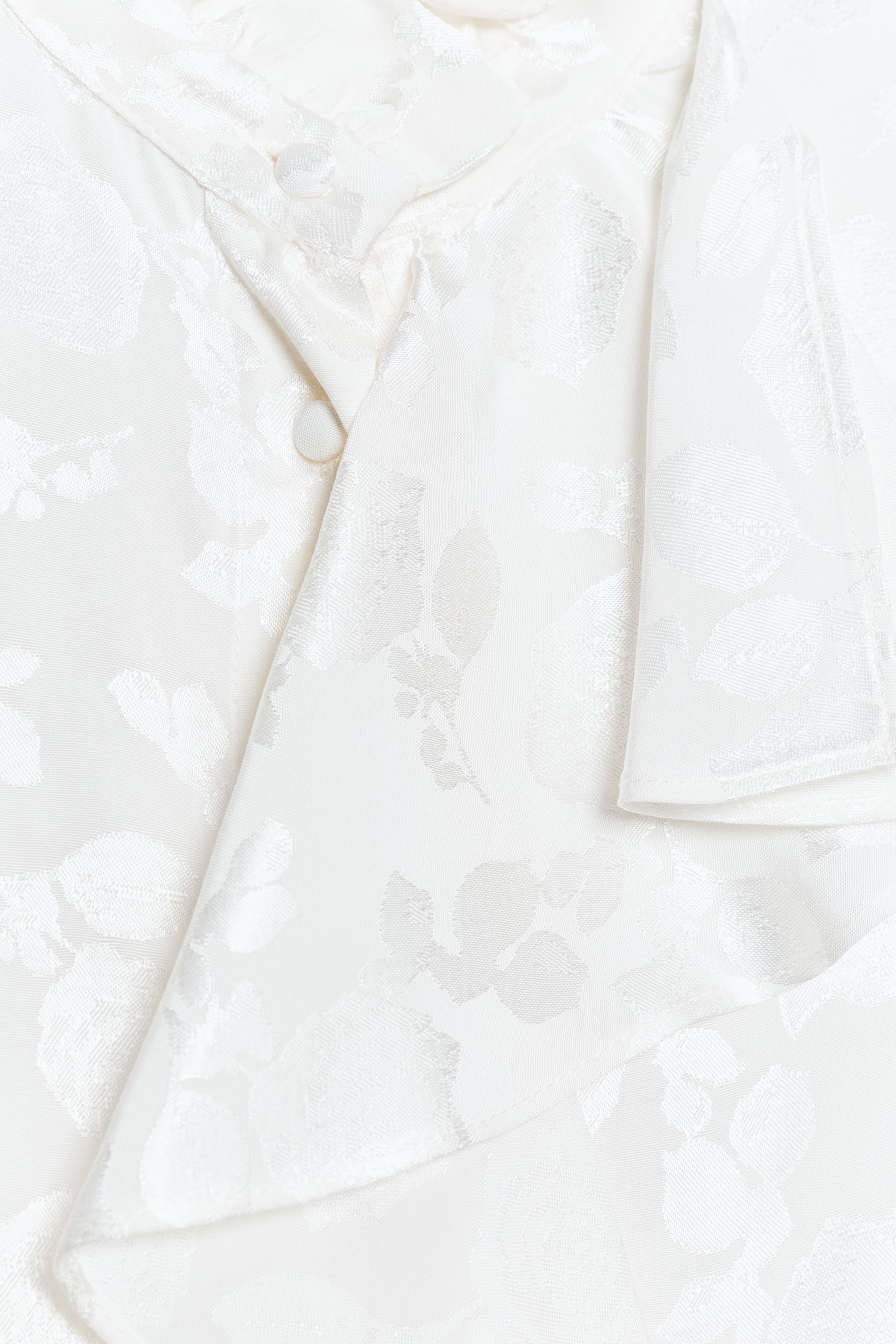 CHEMISE JACQUARD FLORAL VOLANTS