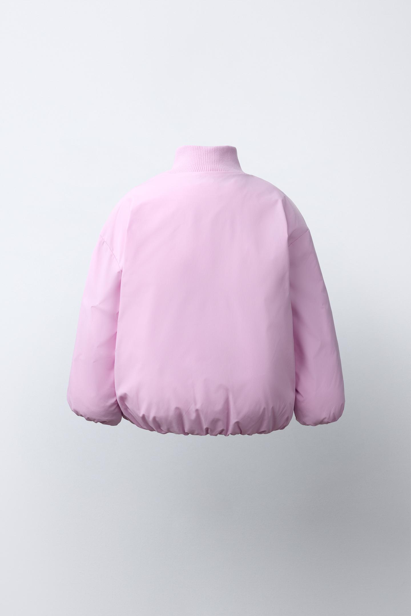 Детское пальто Zara Water-Repellent Quilted, цвет: Розовый — фото 4