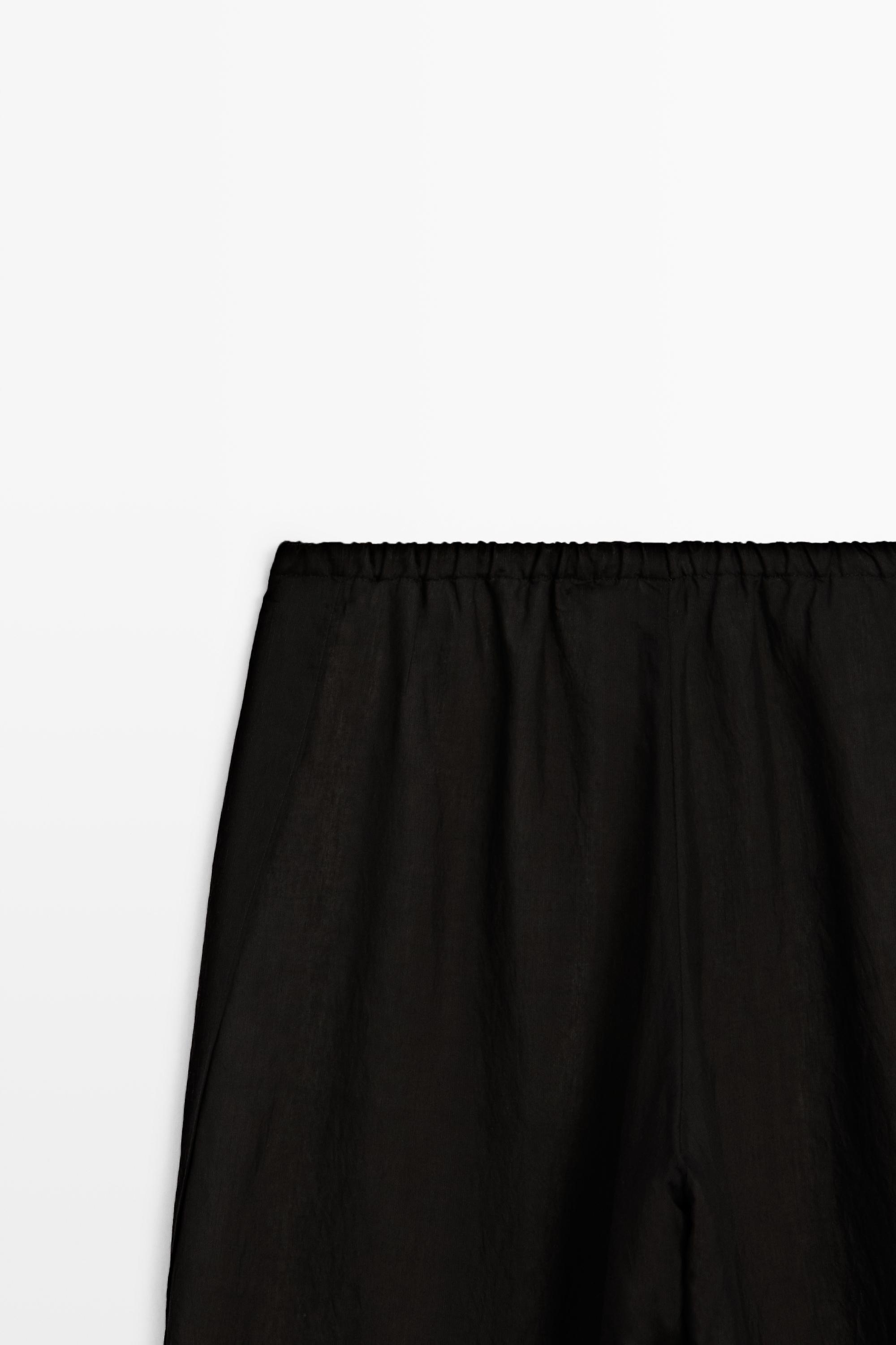 Flowing wide-leg pants with darts - co-ord