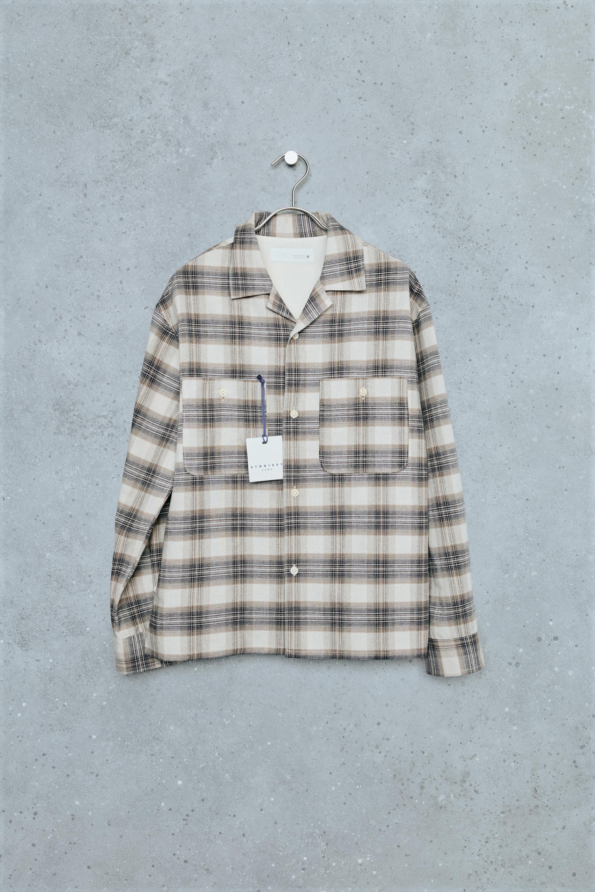 STORIESZ - PLAID PRINT BOWLING SHIRT