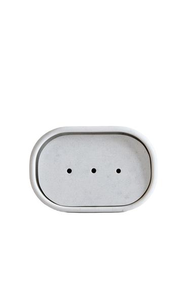 MARBLE-EFFECT BATHROOM SOAP DISH - Grey by Zara