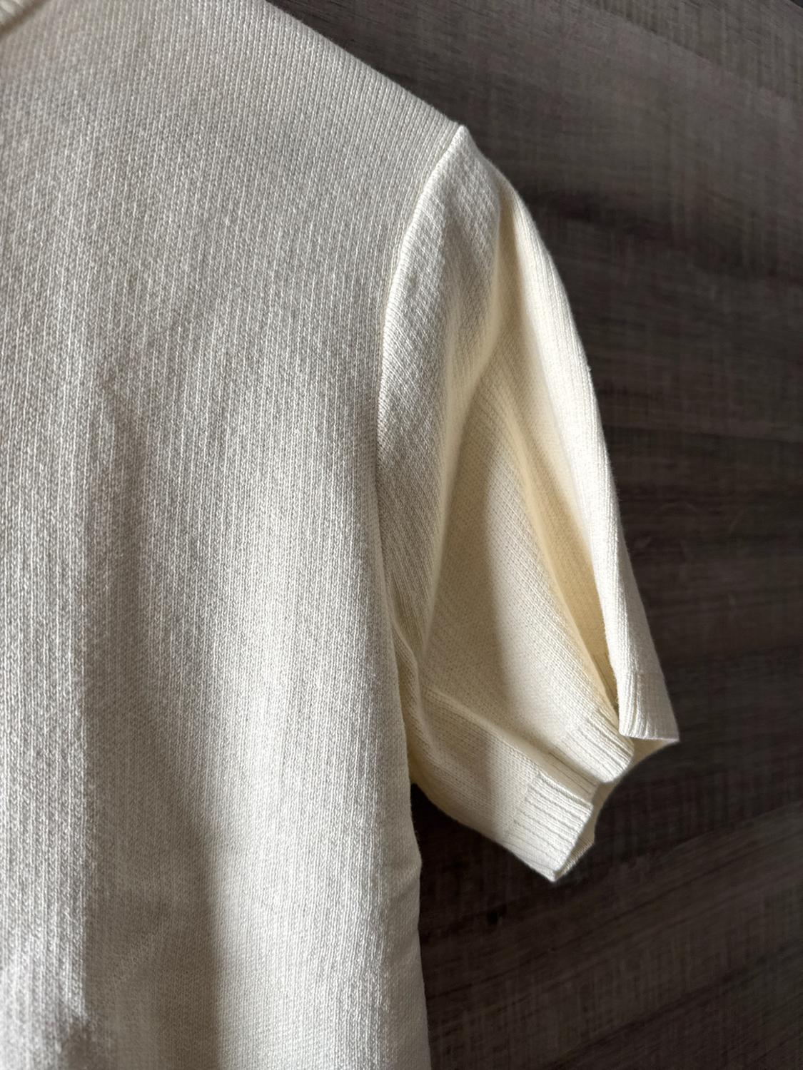 PLAIN KNIT TOP WITH SHORT SLEEVES - Image 3