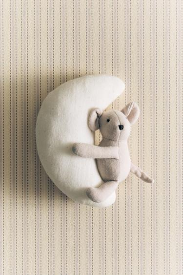 PELUCHE ENFANT HOCHET PETITE SOURIS LUNE - Gris / Beige de Zara - Image 5