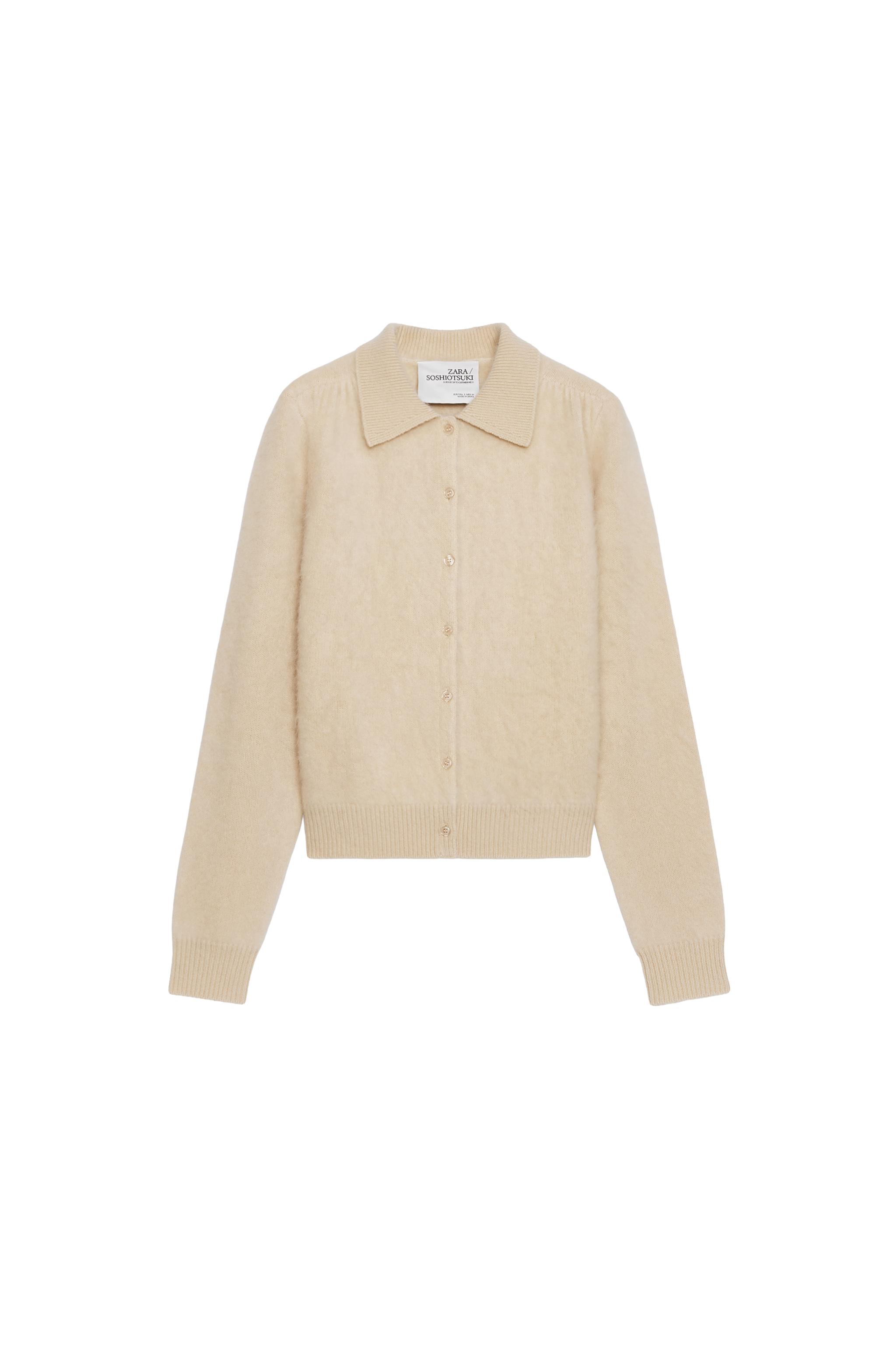 SOSHIOTSUKI X ZARA WOOL POLO COLLAR JACKET - Sand | ZARA Australia
