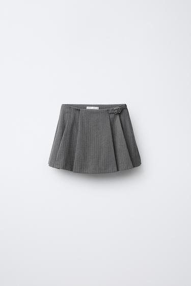 ДИПЛОМАТИЯЛЫҚ ЖОЛАҚТЫ БЕРМУД БЕЛДЕМШЕ - Антрацит сұр Zara компаниясынан - Сурет 0